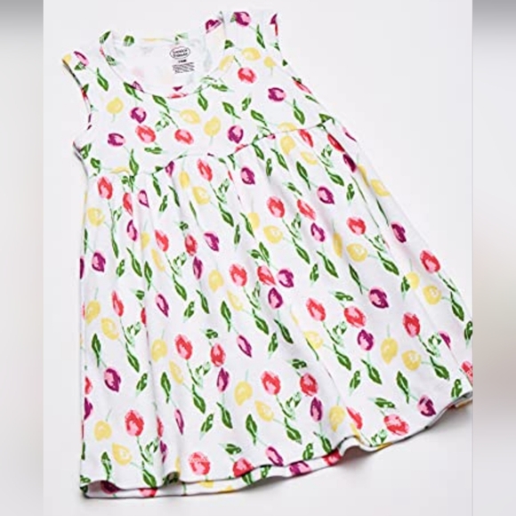 Lovable Friends- 3/6M- white- tulip print dress- spring- Easter - Picture 2 of 6